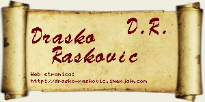 Draško Rašković vizit kartica